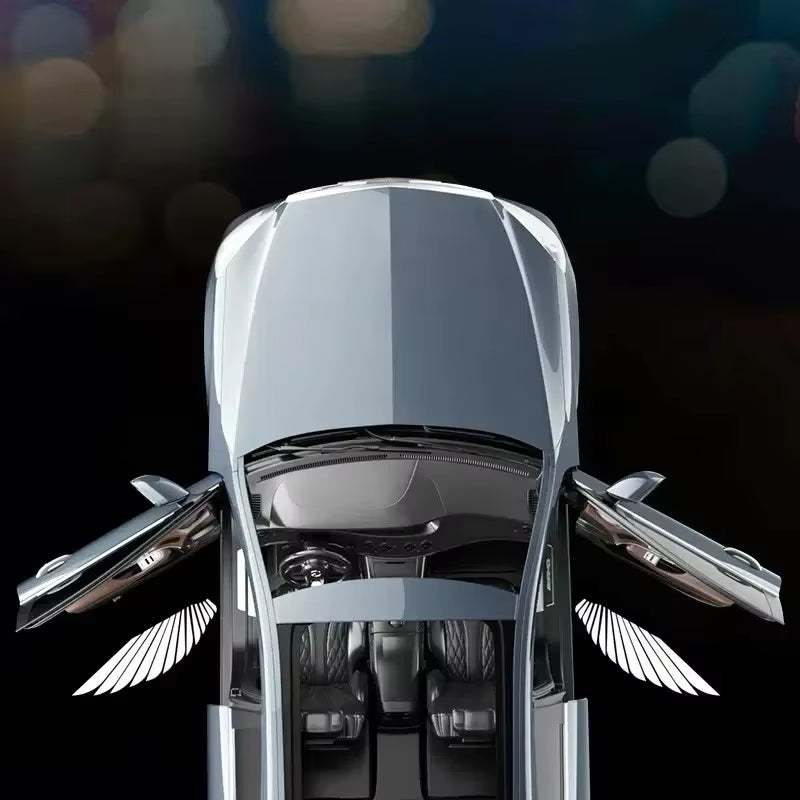 2PCS Angel Wing Car Door Projection Light, Car Welcome Light, Car Interior Decoration, Wireless Projection LED Accessories